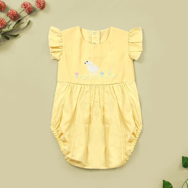 Yellow Daisy Baby Summer Romper