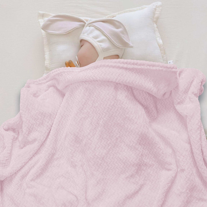 zigzag embossed fleece blankets