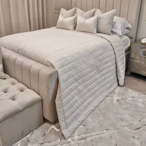 Ari Mink Luxury Quilted Velvet Bedspread King