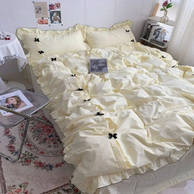 Black Bow Duvet Set - The Thready