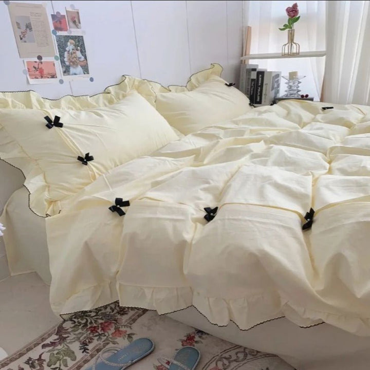 Black Bow Duvet Set - The Thready