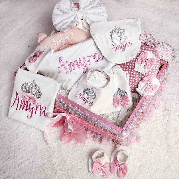 new born baby embroidery gift bundle