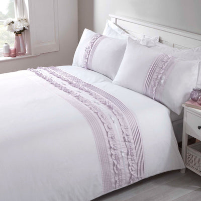 Embellished Ruffled with Ribbon Duvet Set - The Thready