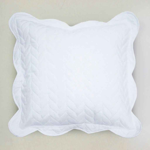 Ultrasonic Quilted Cushion Cover white